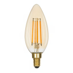 LED E14 Bougie Filament Ambre 4.1W 350lm - 822 | Dimmable - Remplacement 40W LED E14 Bougie Filament Ambre 4.1W 350lm - 822 | Dimmable - Remplacement 40W
