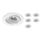 Lot 6x Encastré Spot Vision MR16 inclinable Blanc | Diamètre 69mm - GU10 Culot