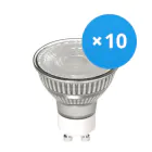 Lot 10x Spot LED GU10 PAR16 3W 230lm 36D - 827 | Dimmable - Remplacement 35W