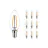 Lot 10x LED E14 Bougie Filament Claire 2.5W 250lm - 827 | Remplacement 25W