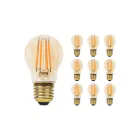 Lot 10x LED E27 Boule Filament Ambre 4.1W 350lm - 822 | Dimmable - Remplacement 32W