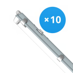 Lot 10x Réglette LED Étanche Logement V2.0 | Convient Pour 1x120cm Tube LED Lot 10x Réglette LED Étanche Logement V2.0 | Convient Pour 1x120cm Tube LED