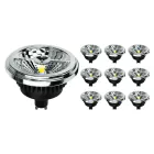 Lot 10x Spot LED GU10 AR111 15W 850lm 40D - 930  | Meilleur rendu de couleur - Dimmable - Remplacement 100W