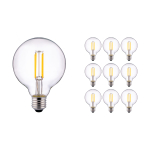 Lot 10x Pro LED E27 Globe Filament Claire 95mm 8W 806lm - 827 | Dimmable - Remplacement 60W Lot 10x Pro LED E27 Globe Filament Claire 95mm 8W 806lm - 827 | Dimmable - Remplacement 60W