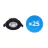 Lot 25x LED inclinable Spot Noir Ronde 6W 550lm 60D - 927  | 85mm - IP54 - Dimmable - Meilleur rendu de couleur